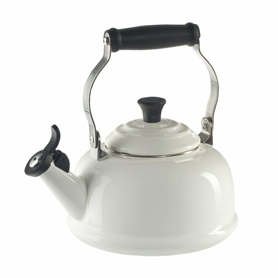 Stovetop Tea Kettles * | Le Creuset 1.7 Qt. Classic Whistling Kettle | White