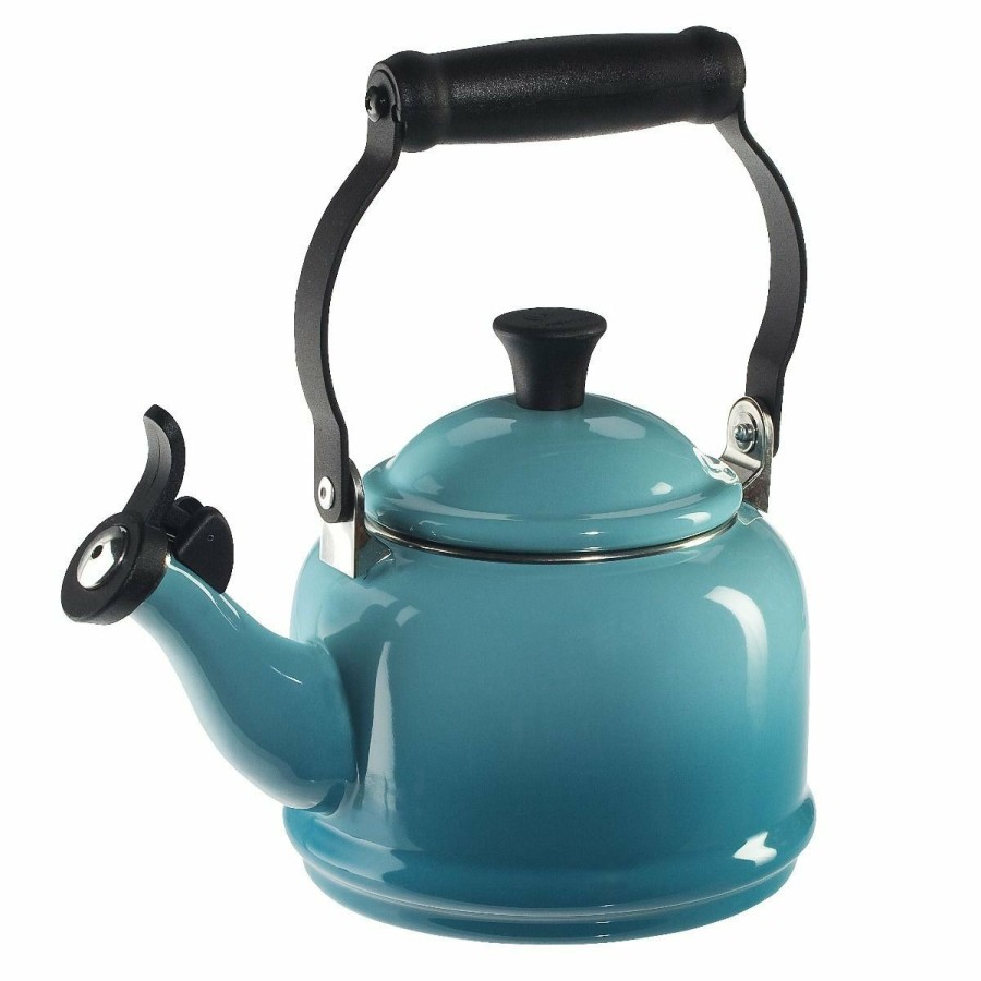 Stovetop Tea Kettles * | Le Creuset 1.25 Qt. Demi Kettle Tea Pot | Caribbean Blue