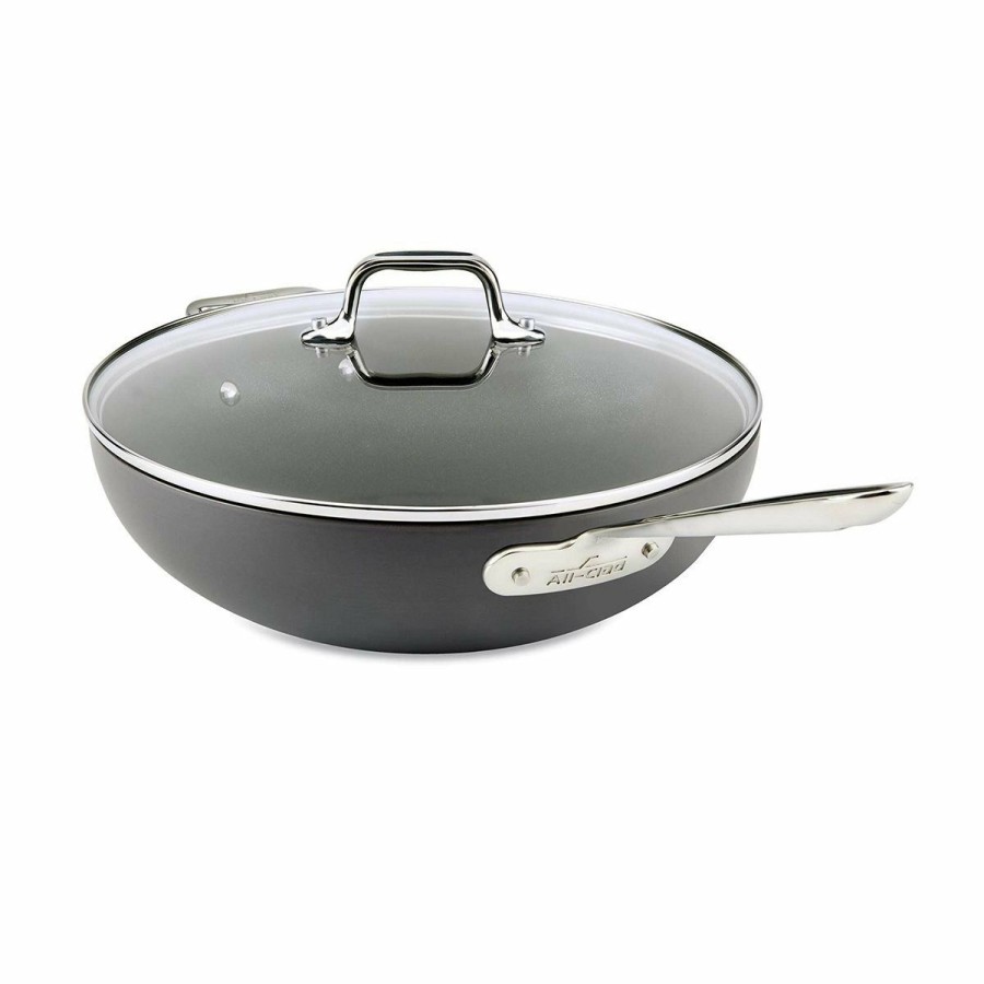 Saucepans & Sauciers * | All-Clad Ha1 Hard Anodized Nonstick Chef Pan & Lid | 12