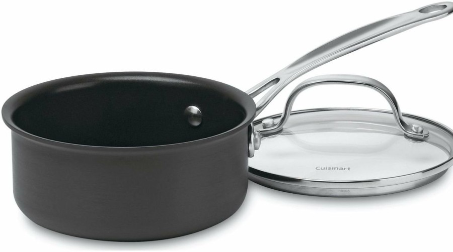 Saucepans & Sauciers * | Cuisinart Cuisinart Chef'S Classic Hard Anodized Nonstick 1-Quart Saucepan With Lid