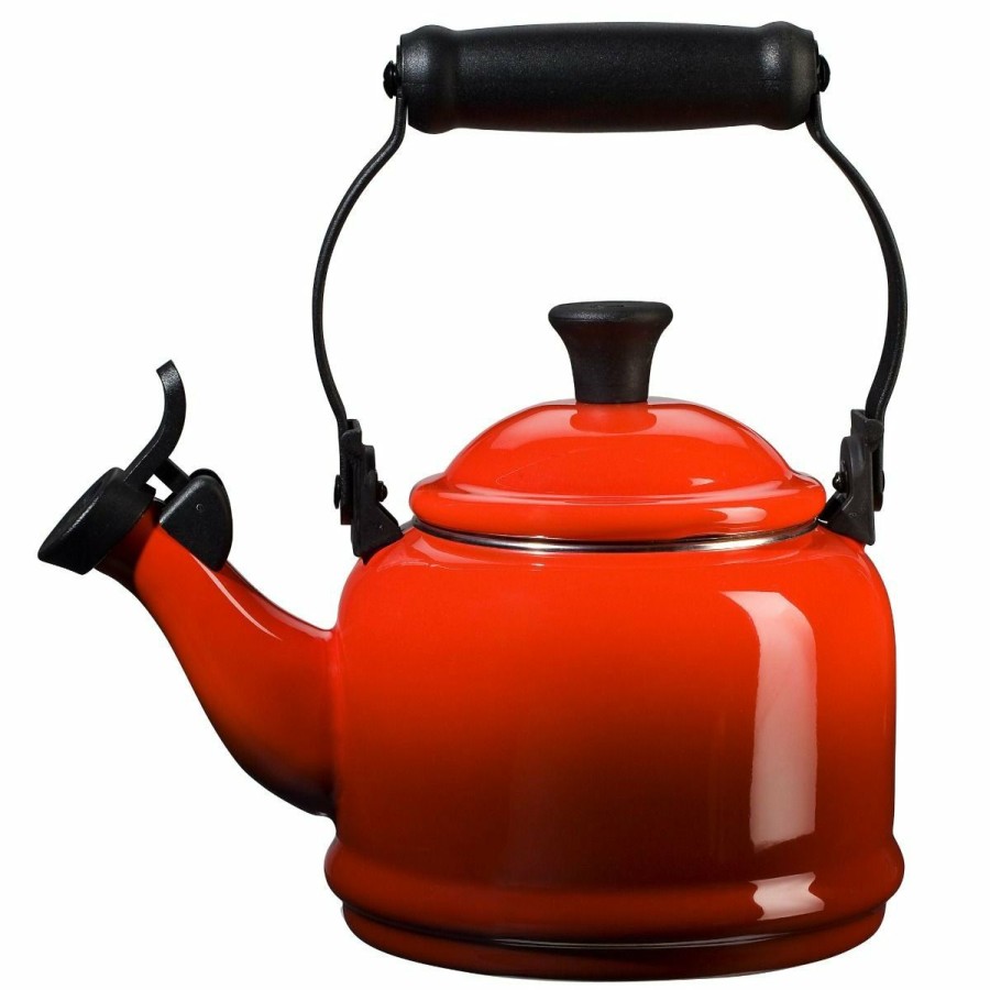 Stovetop Tea Kettles * | Le Creuset 1.25 Qt. Demi Kettle Tea Pot | Cerise/Cherry Red