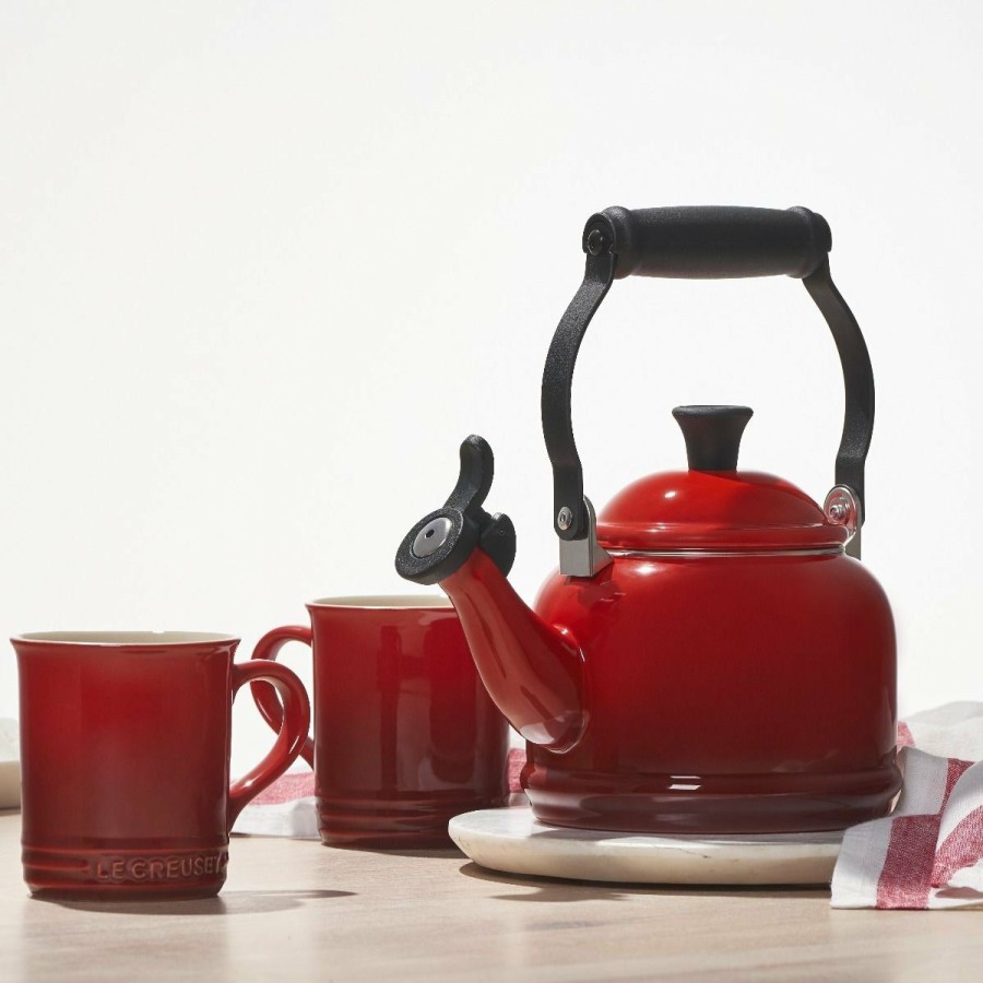 Stovetop Tea Kettles * | Le Creuset 1.25 Qt. Demi Kettle Tea Pot | Cerise/Cherry Red