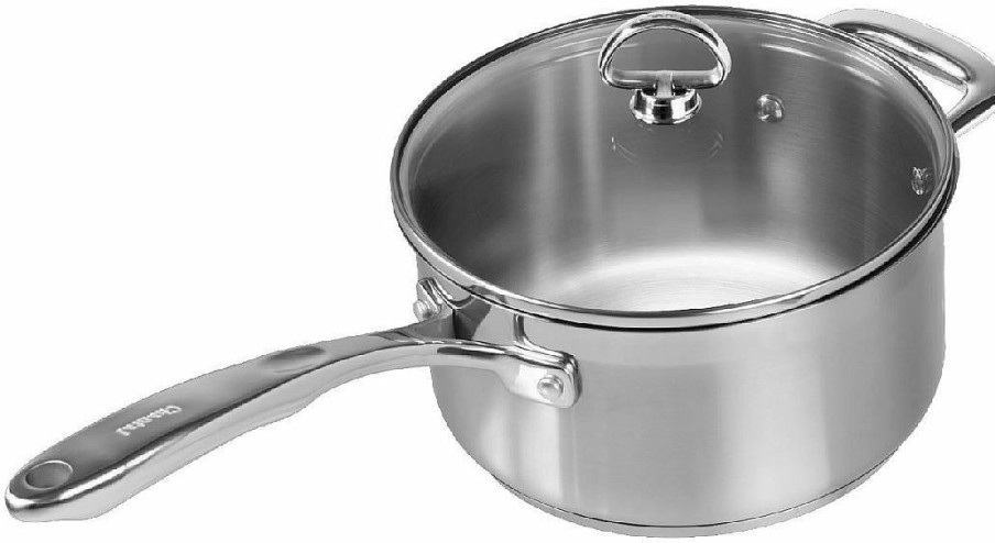 Saucepans & Sauciers * | Chantal 21 Steel Induction Saucepan W/ Glass Lid 3.5 Quart