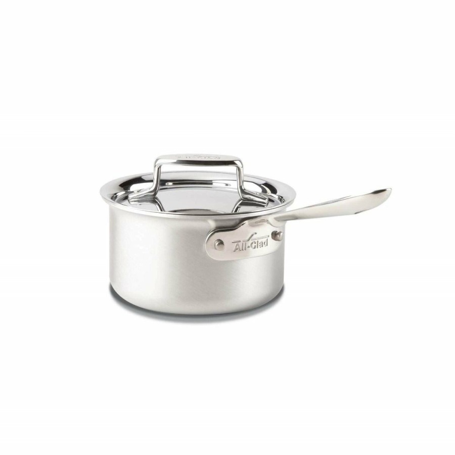 Saucepans & Sauciers * | All-Clad D5 Brushed Stainless Steel Saucepan & Lid | 1.5 Qt.