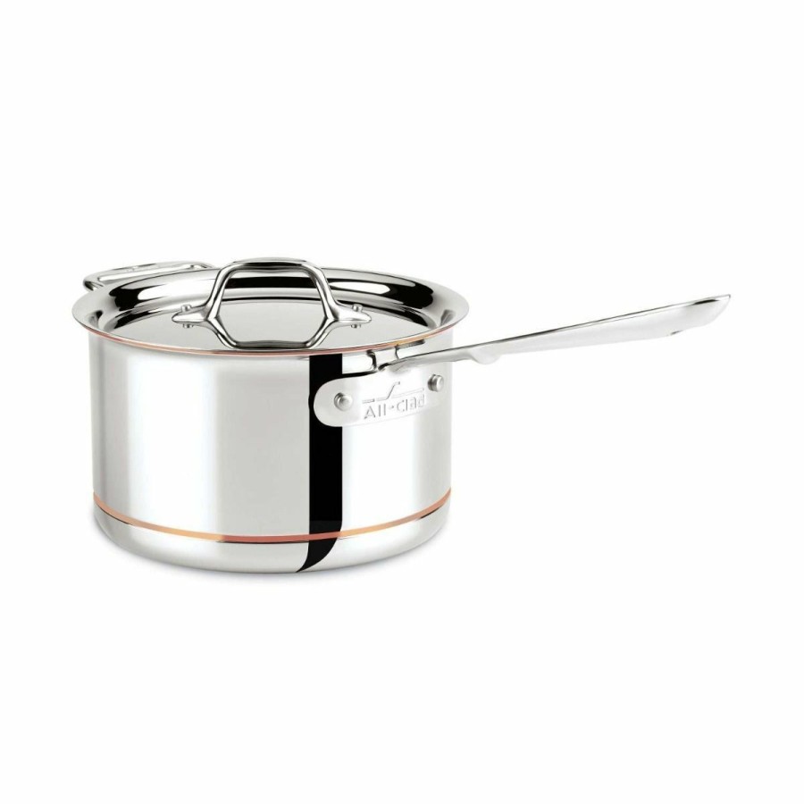 Saucepans & Sauciers * | All-Clad Copper Core Stainless Steel Saucepan | 4 Qt.