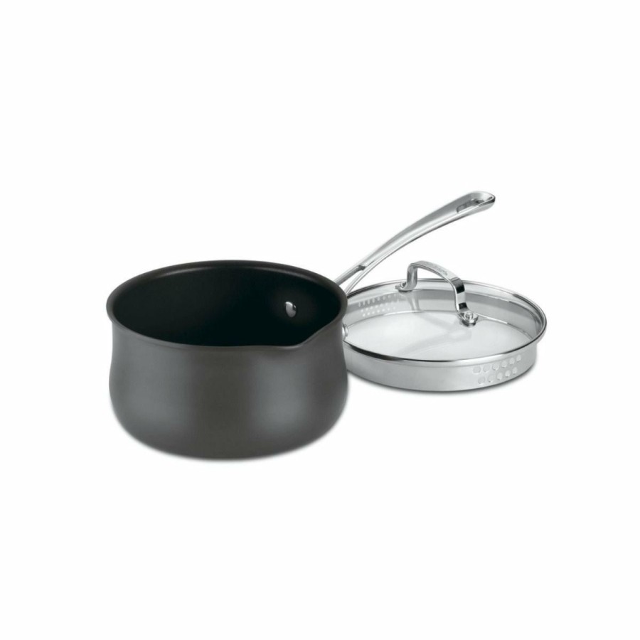 Saucepans & Sauciers * | Cuisinart Contour Hard Anodized Pour Saucepan With Cover | 2 Qt.