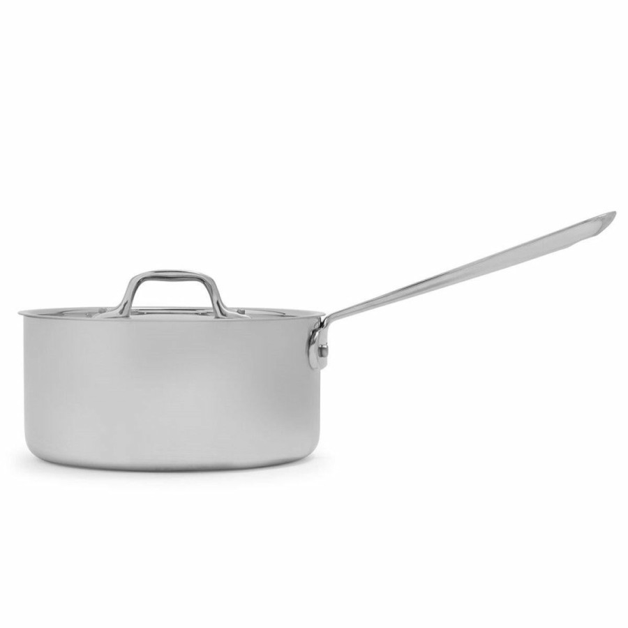 Saucepans & Sauciers * | All-Clad Stainless Steel Saucepan & Lid | 3.5 Qt.