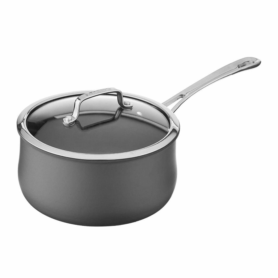 Saucepans & Sauciers * | Cuisinart Contour Hard Anodized Saucepan With Cover | 3 Qt.