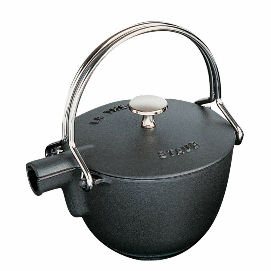 Stovetop Tea Kettles * | Staub 1 Qt. Round Tea Kettle | Matte Black