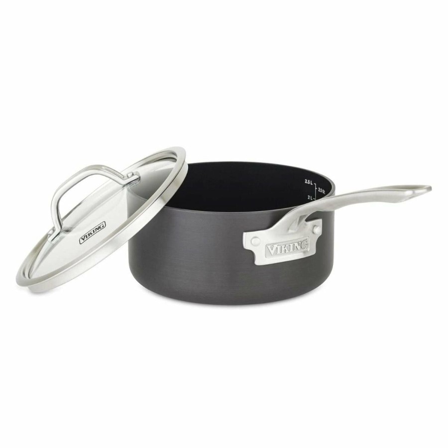 Saucepans & Sauciers * | Viking Hard Anodized Nonstick Saucepan | 3-Quart