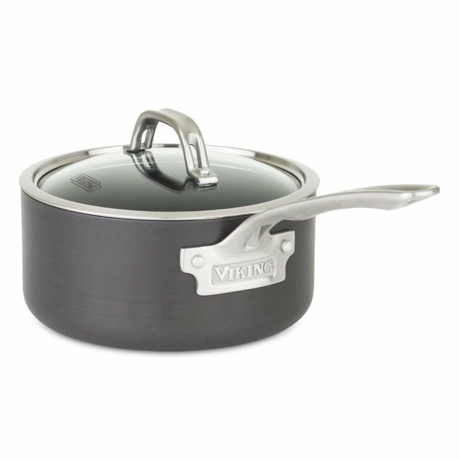 Saucepans & Sauciers * | Viking Hard Anodized Nonstick Saucepan | 3-Quart