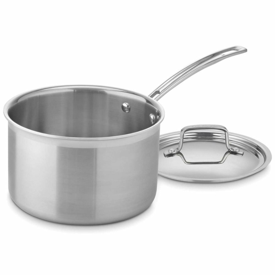 Saucepans & Sauciers * | Cuisinart Multiclad Pro Triple Ply Stainless Steel 4 Qt. Saucepan