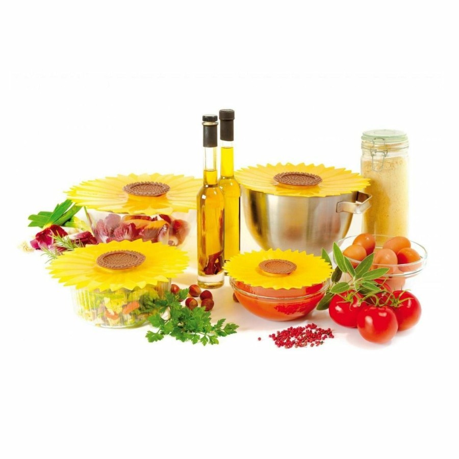 Cookware Lids & Accessories * | Charles Viancin Silicone Lid | Sunflower Gift Set (Set Of 4)