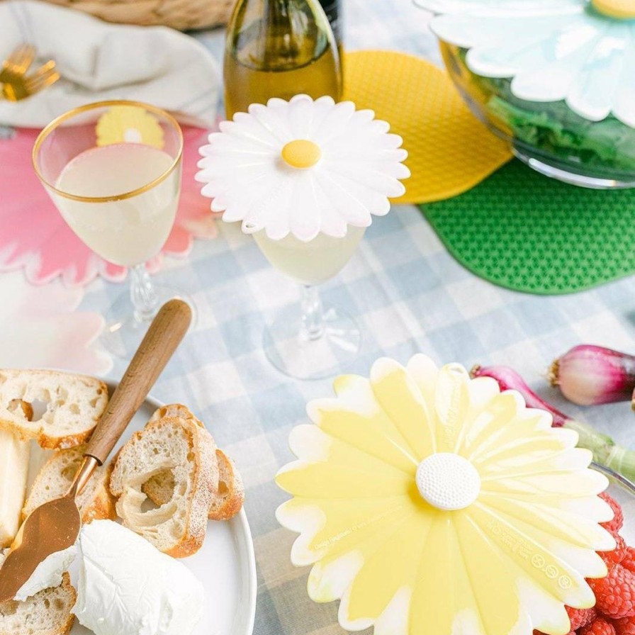 Cookware Lids & Accessories * | Charles Viancin Silicone Lid | 6 Daisy (Yellow With White)