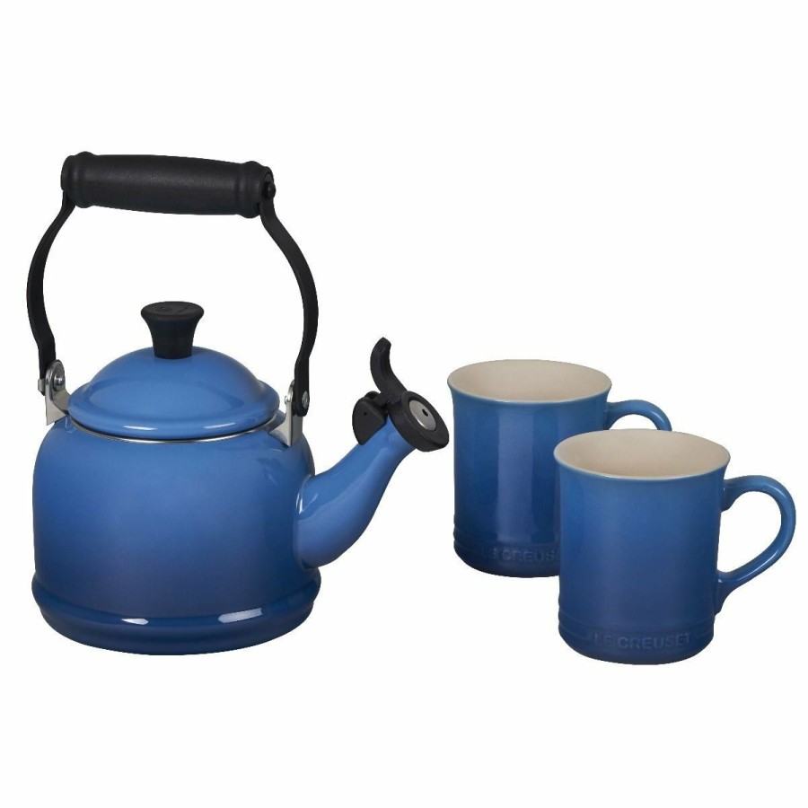 Stovetop Tea Kettles * | Le Creuset 1.25 Qt. Demi Kettle Tea Pot | Marseille Blue