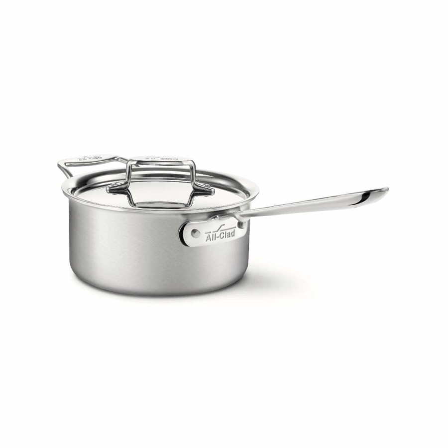 Saucepans & Sauciers * | All-Clad D5 Brushed Stainless Steel Saucepan & Lid | 3 Qt.