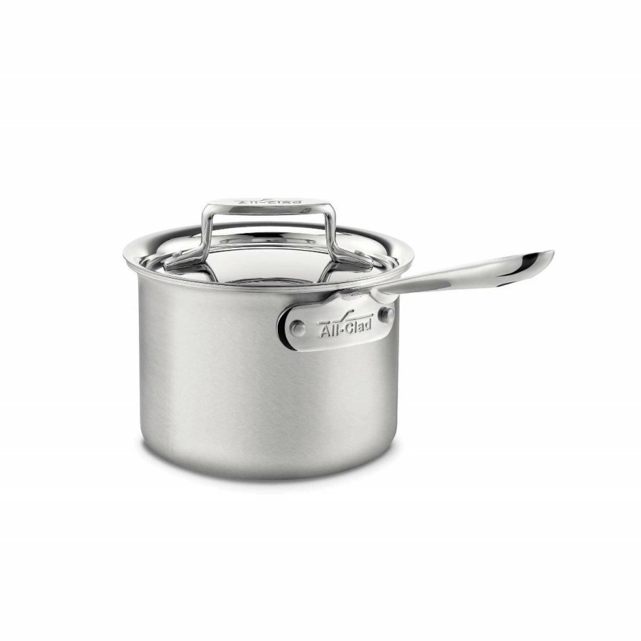 Saucepans & Sauciers * | All-Clad D5 Brushed Stainless Steel Saucepan & Lid | 2 Qt.