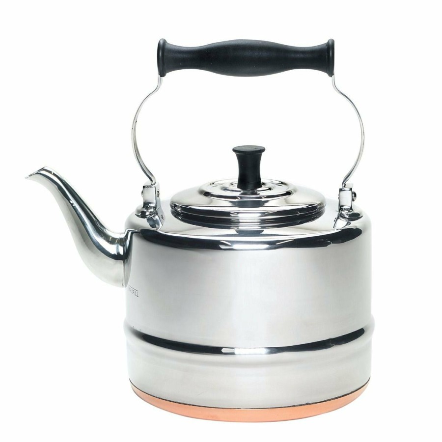 Stovetop Tea Kettles * | Bonjour 2 Qt. Gooseneck Tea Kettle | Stainless Steel With Copper Base